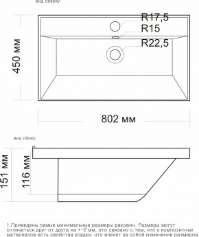 Умывальник мебельный "Classic-80" в Когалыме - kogalym.ok-mebel.com | фото 2