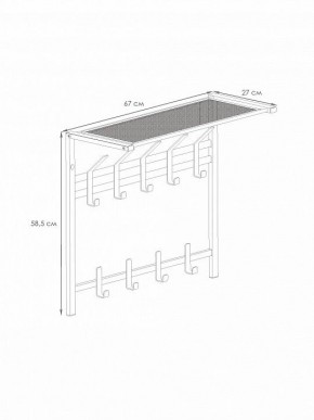 Вешалка-полка Торонто 22 в Когалыме - kogalym.ok-mebel.com | фото 2