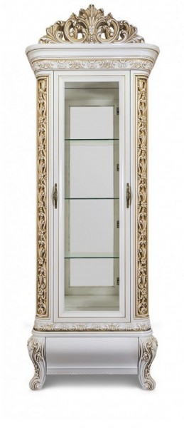 Витрина одностворчатая Алсу (белый глянец) в Когалыме - kogalym.ok-mebel.com | фото 3