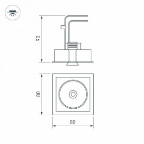 Встраиваемый светильник Arlight CL-SIMPLE-S80x80-9W Warm3000 (BK, 45 deg) 028149 в Когалыме - kogalym.ok-mebel.com | фото 9