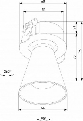 Встраиваемый светильник Elektrostandard Bell 25097/LED 8W 3000K белый в Когалыме - kogalym.ok-mebel.com | фото 5