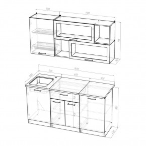 ЯНА Кухонный гарнитур Стандарт (1600 мм) в Когалыме - kogalym.ok-mebel.com | фото 2