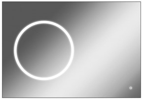 Зеркало Eclipse 100 black с подсветкой Sansa (SE1032Z) в Когалыме - kogalym.ok-mebel.com | фото 1