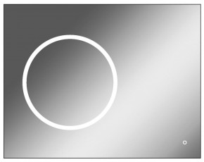Зеркало Eclipse 90 black с подсветкой Sansa (SE1031Z) в Когалыме - kogalym.ok-mebel.com | фото 1